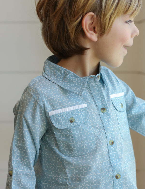 The Sea Shirt - Long Sleeve - Snowflake Stitch