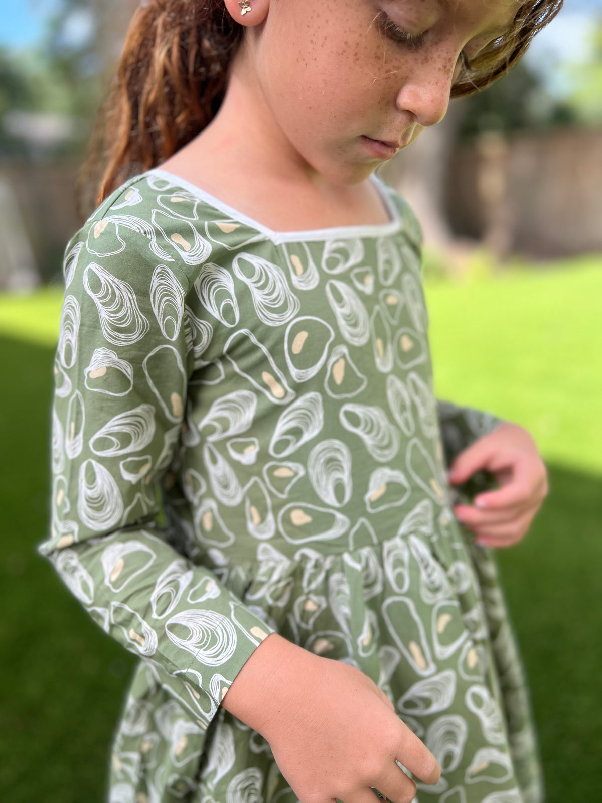 Flutter Dress - Marsh Green Oyster