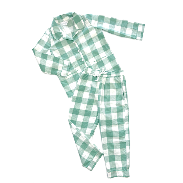 Kid's Buffalo Check Pajama in Wintergreen