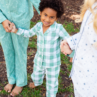 Kid's Buffalo Check Pajama in Wintergreen