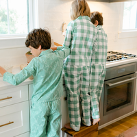 Kid's Buffalo Check Pajama in Wintergreen